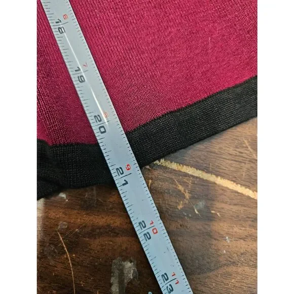 Geoffrey Beene Red Silk Blend Sweater Set Size Medium - Picture 6 of 6